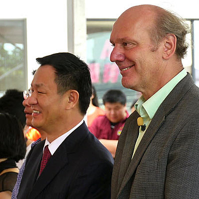 Josef Zotter with the governor