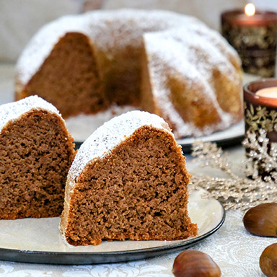 Maronikuchen mit Walnussnougat (glutenfrei)